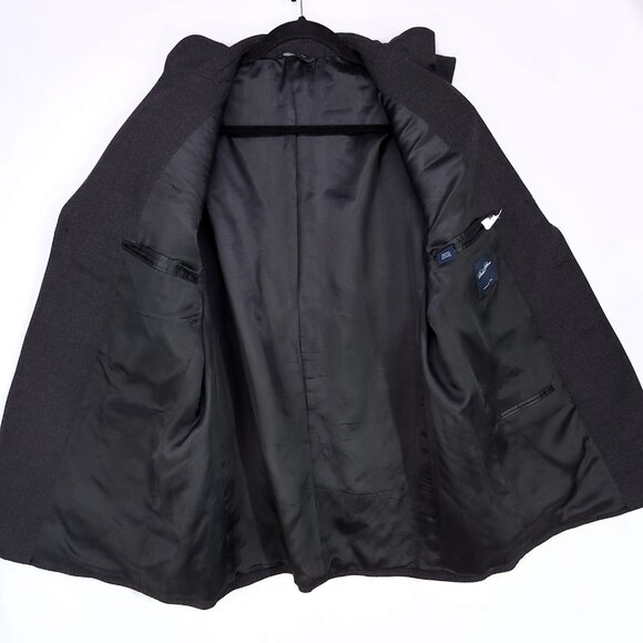 Brooks Brothers Blazer Suit Jacket Men 42 Gray 90% Wool Blend Made In Italy - Picture 3 of 15